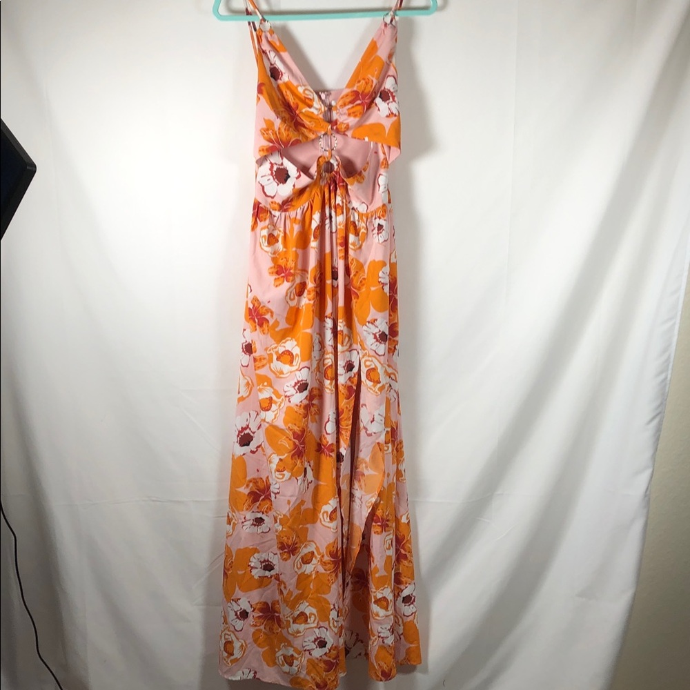 Hello Molly Floral Babydoll Cutout Maxi Dress Wedding Guest, Graduation‎